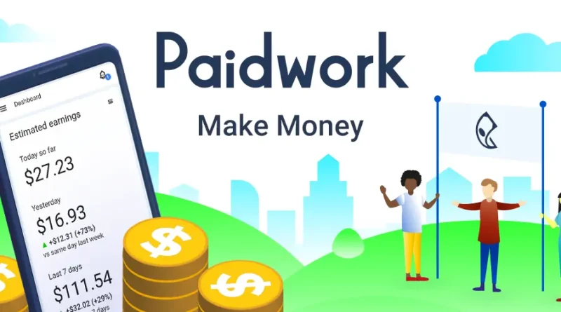 illustrative image of the paid work app