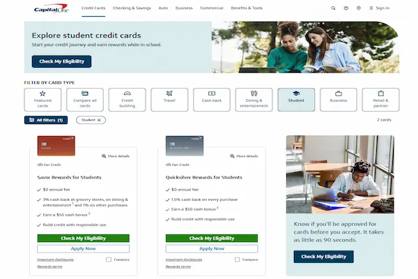 Capital One student card