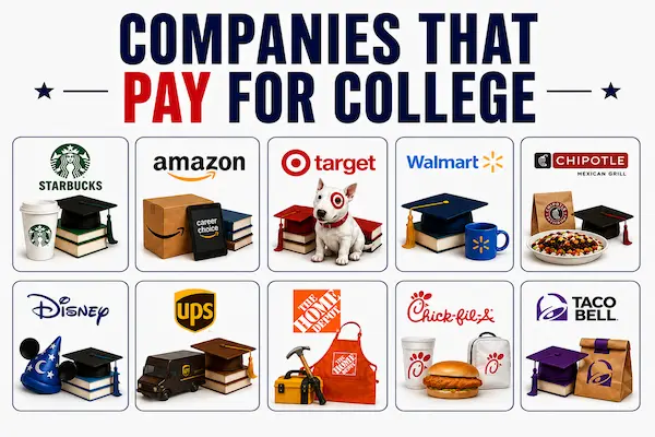Companies that pay for college tuition benefits in 2026